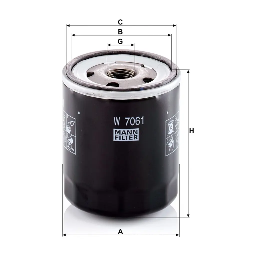 Фильтр масляный Mann W7061 - фото 3