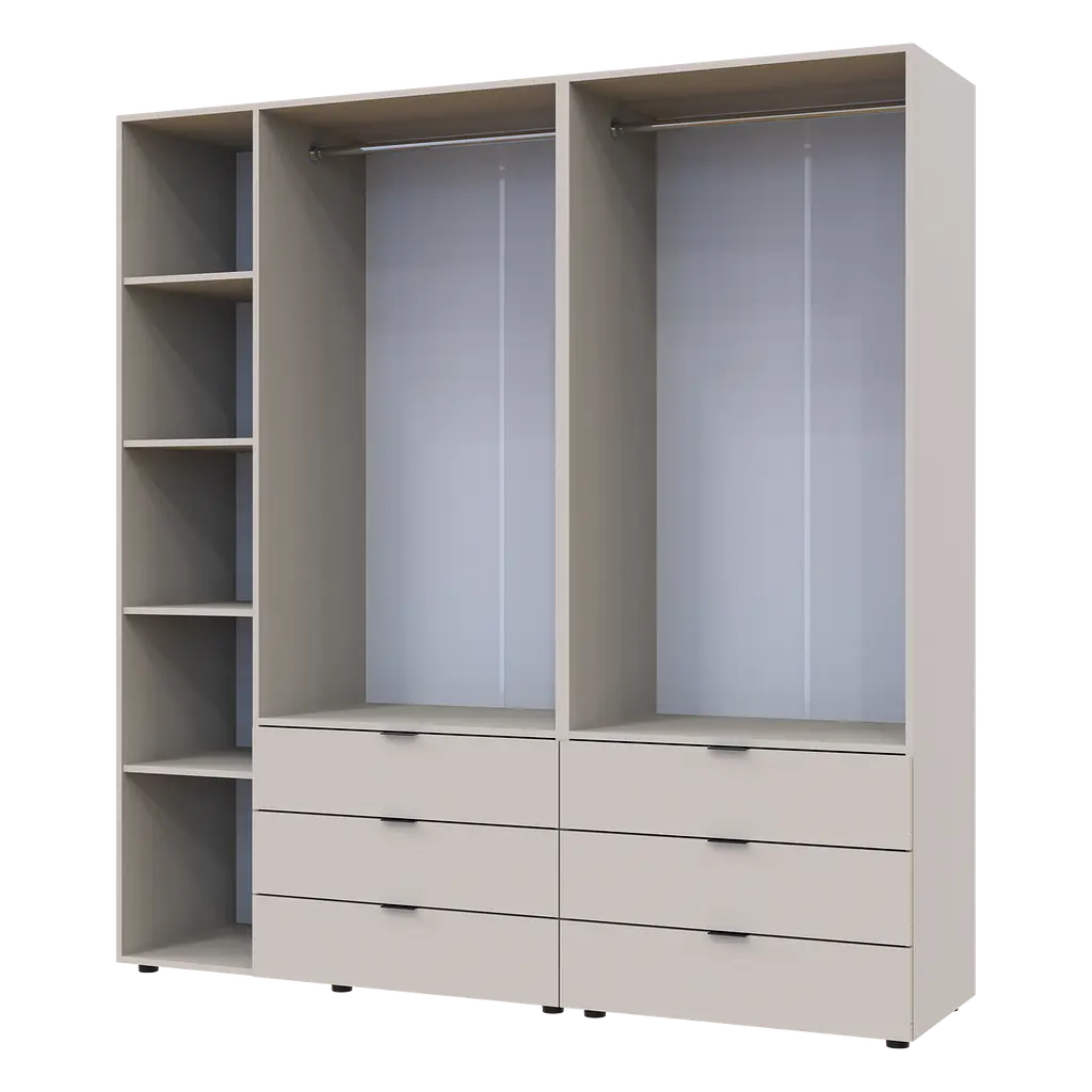 Шафа для одягу Doros Гелар комплект Кашемір 2+3 ДСП 193.7х49.5х203.4 (80737638) - фото 5