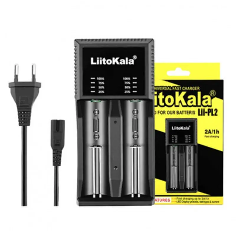 Зарядний пристрій для акумуляторів Liitokala 2 Slots, LED indicator, Li-ion(18650...RCR123...26650), NiMH(AA, AAA, SC, C) (Lii-PL2) - фото 5