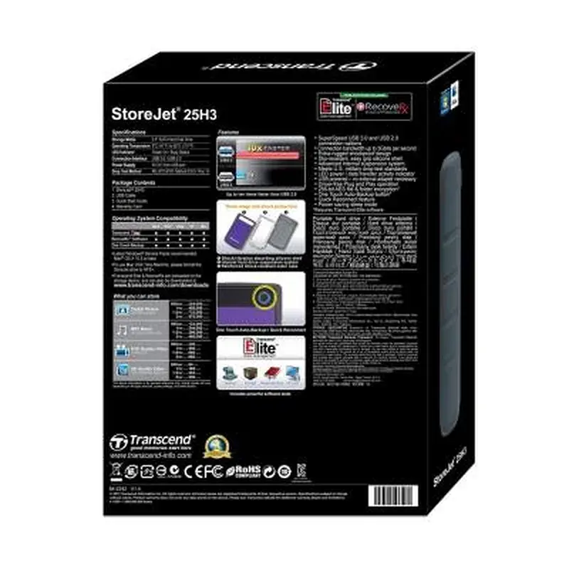 Зовнішній жорсткий диск 2.5" 2TB Transcend (TS2TSJ25H3P) - фото 5