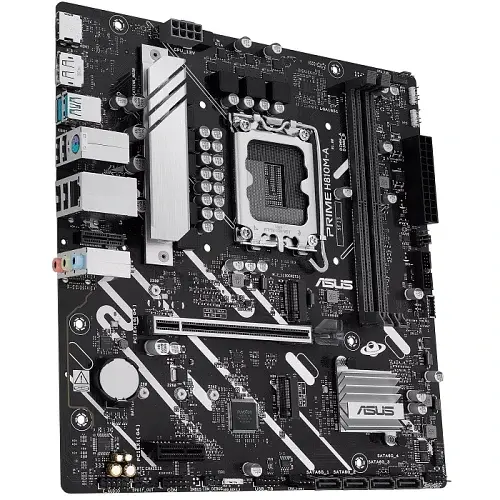 Материнська плата LGA1851, Asus PRIME H810M-A-CSM, H810, 2xDDR5, 1xPCI-E 4.0 x16, 1xPCI-E 4.0 x1, 4xSATA3, 2xM.2, Realtek 7.1, I219V LAN, 4хUSB 2.0/2хUSB 3.2, HDMI/DP, MicroATX - фото 2