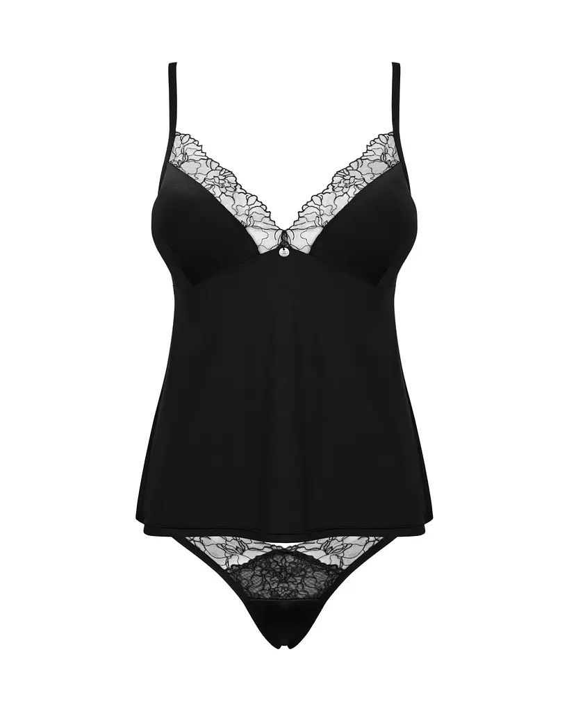 Топ та трусики Obsessive Bella Rou top & panties XS/S, топ, трусики - фото 3
