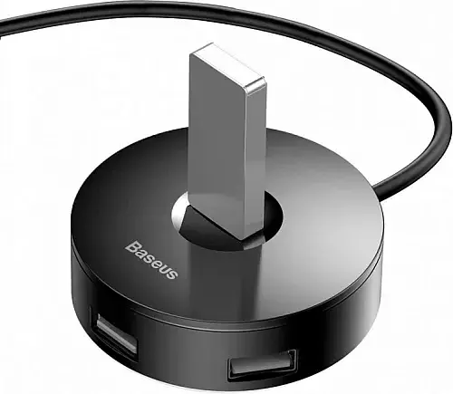 USB-хаб Baseus Round Box HUB Adapter (USB3.0 to USB3.0*1+USB2.0*3) 1m CAHUB-U01 Black - фото 5