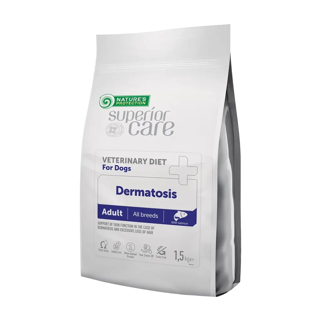 Сухой корм для собак Nature's Protection VD Dermatosis Salmon Adult All Breed Dogs с лососем 10 кг (NPSCVET47581)