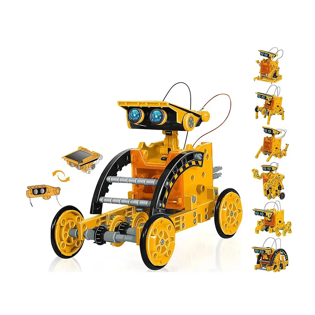 Набор солнечных автомобилей 12 в 1 оранжевый - фото 2