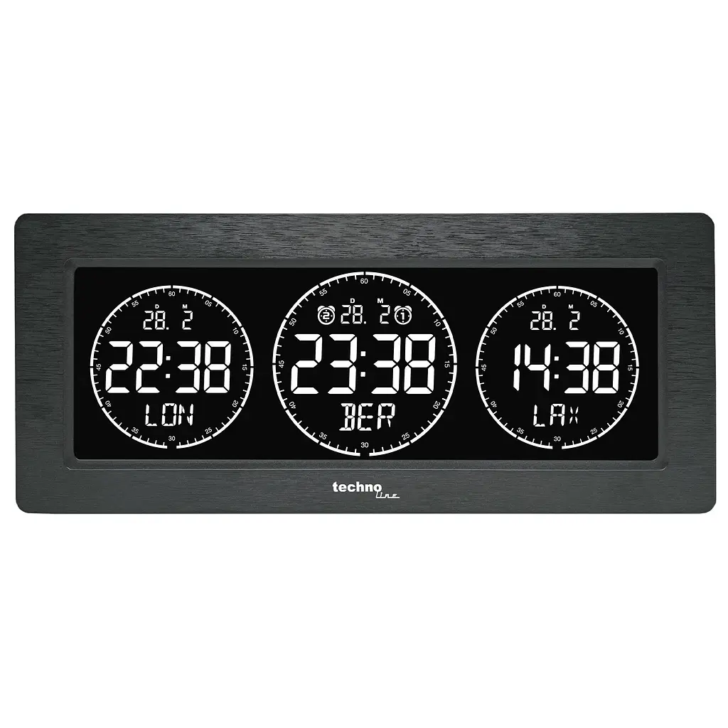 Годинник настільний Technoline WT458 Black (WT458), Чорний - фото 4