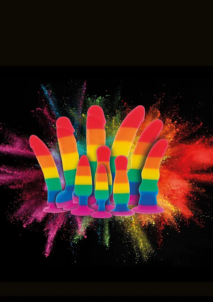 Анальная пробка Toy Joy Medium Twink Plug 11 см (радужный) - фото 3