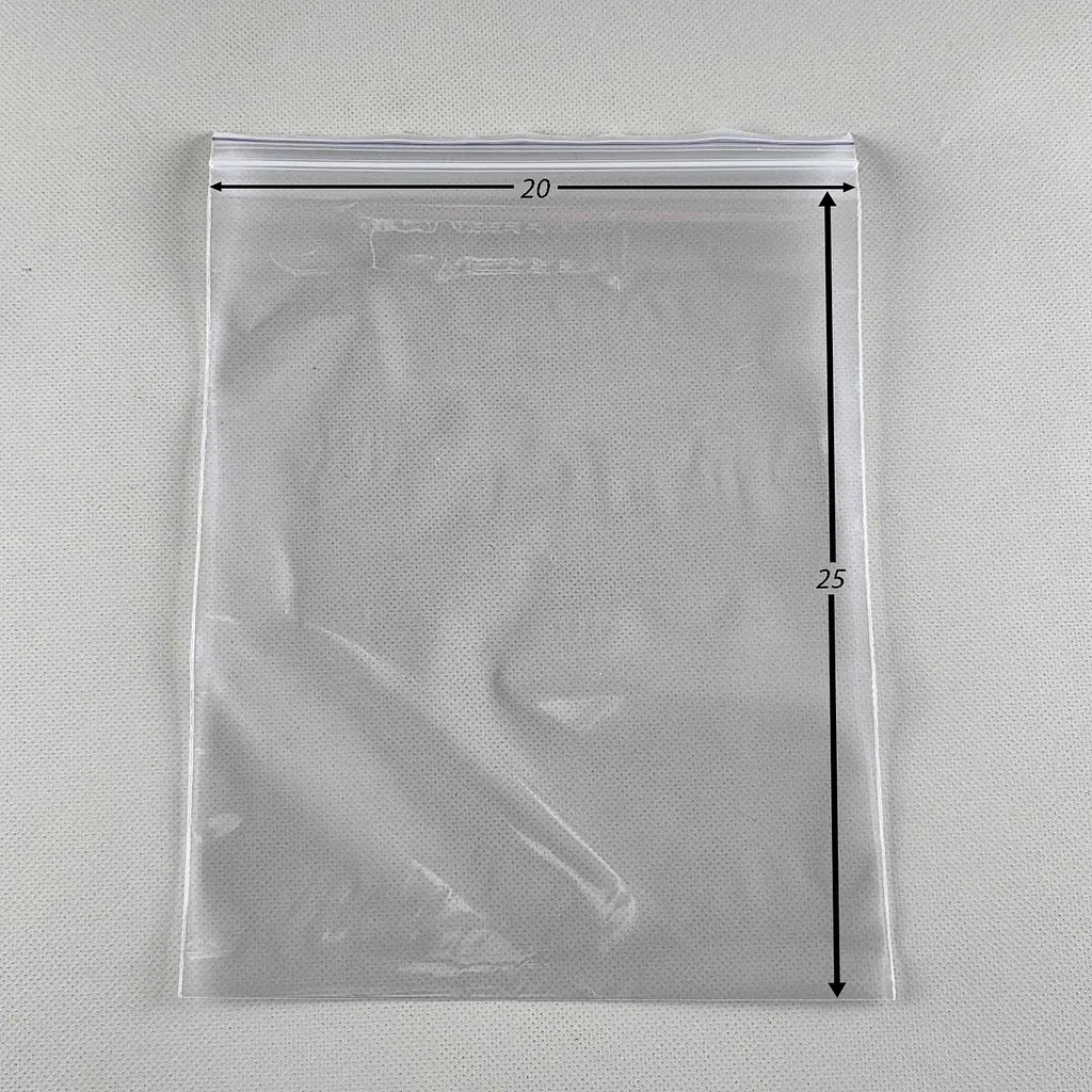 Пакети Zip-Lock прозорі 20x25 см, 100 шт, 50 мкм, поліетиленові пакети із застібкою - фото 2