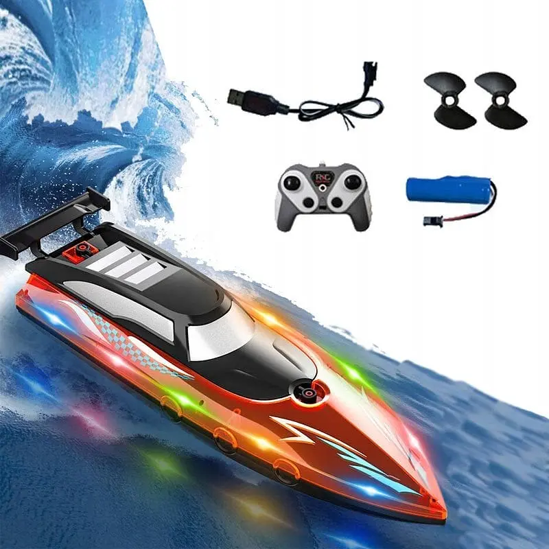 Радиоуправляемая моторная лодка с USB-зарядкой разноцветная 012815 - фото 3