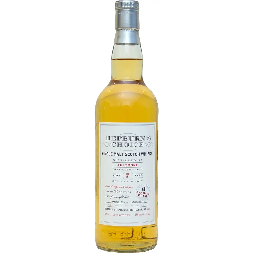 Виски Aultmore 7 Years Old 2010 - Hepburn’s Choice 46% 0.7 л в тубусе - фото 2