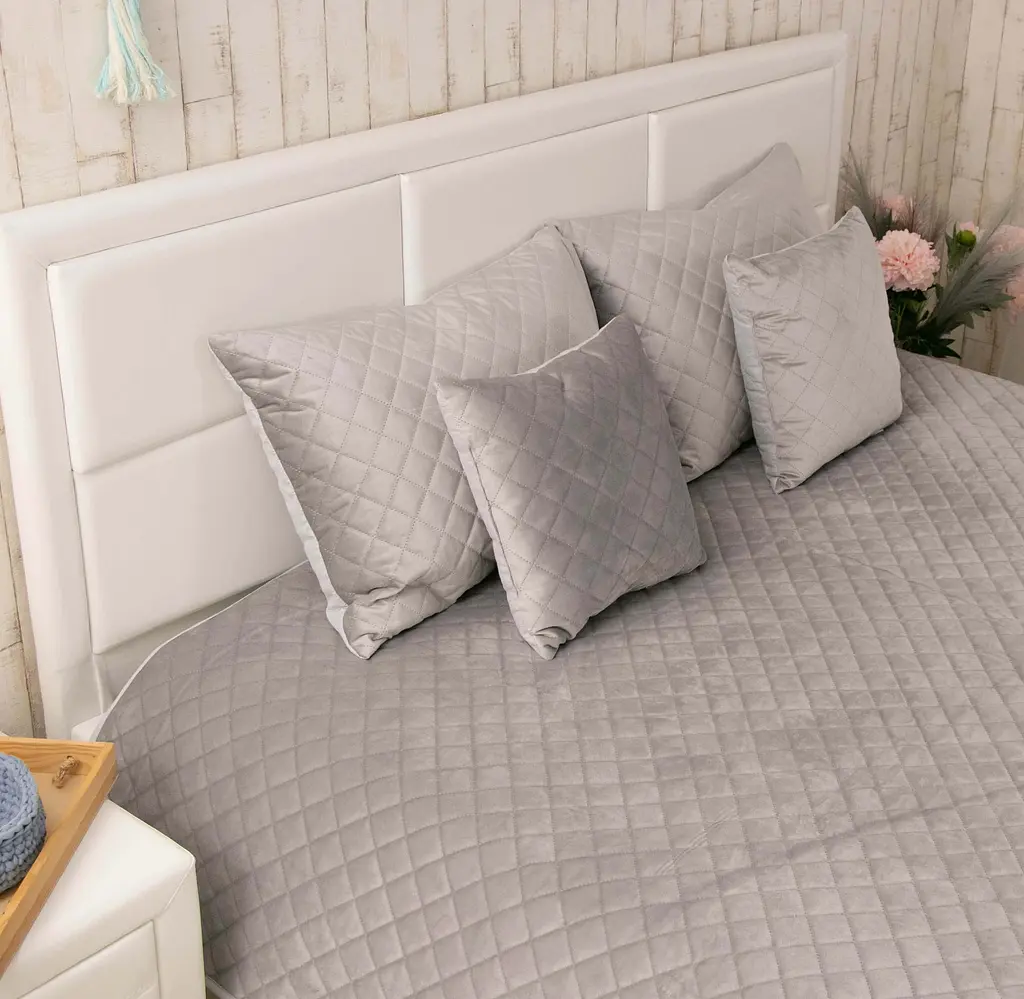 Подушка Руно 40х40 декоративна Velour "Grey ромб" 311.55_Grey ромб - фото 3