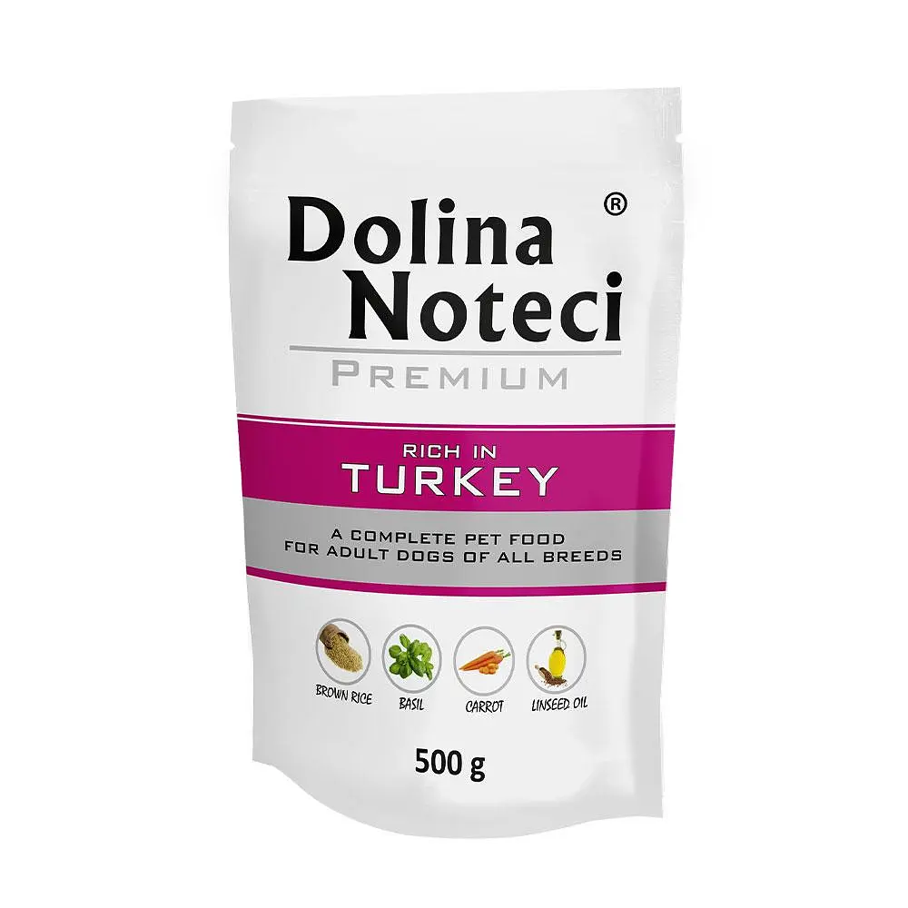 Вологий корм для собак Dolina Noteci Premium з індичкою пауч 500 г