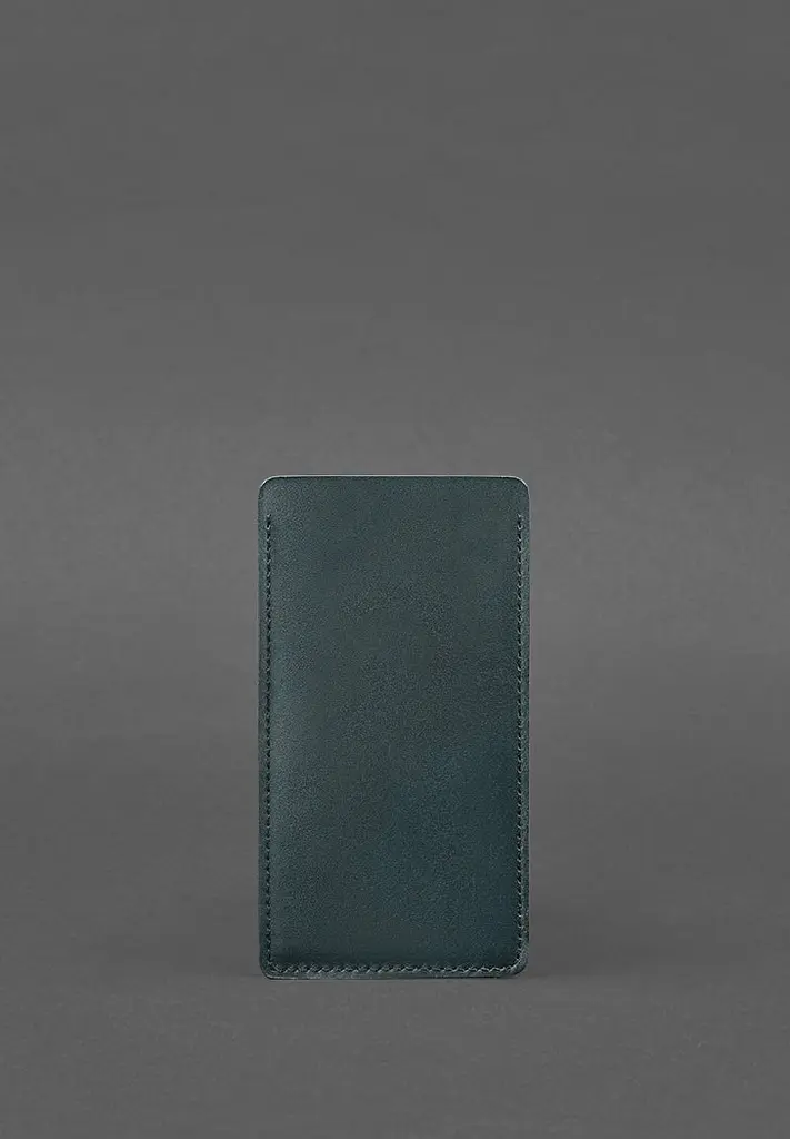 Кожаный чехол для iPhone 12 Зеленый Краст - фото 3