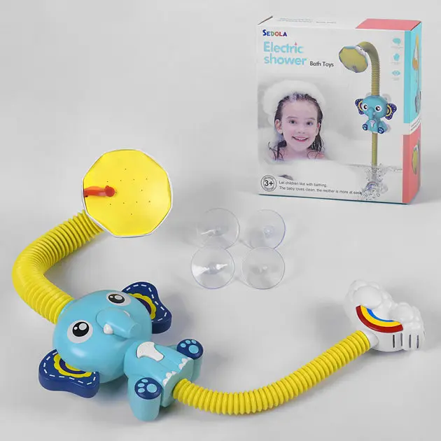 Дитяча іграшка-душ Слоник Sedola 836622 Жовто-блакитний - фото 4