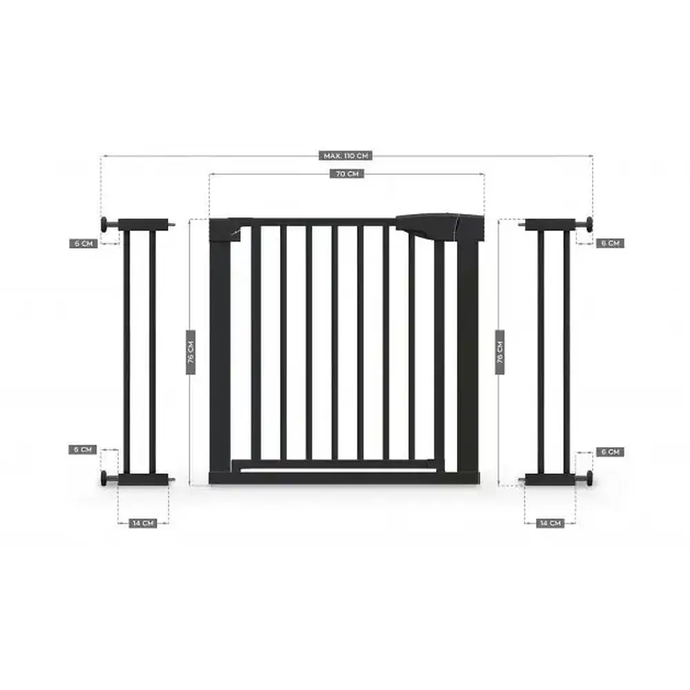 Барьер межкомнатно-лестничный Tulano Guardian 3.0 Black 75-110 см черный - фото 5