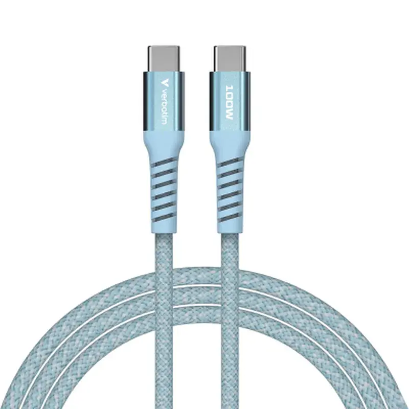 Дата кабель USB-C to USB-C 1.2m Magnetic 100W blue Verbatim (31856) - фото 2