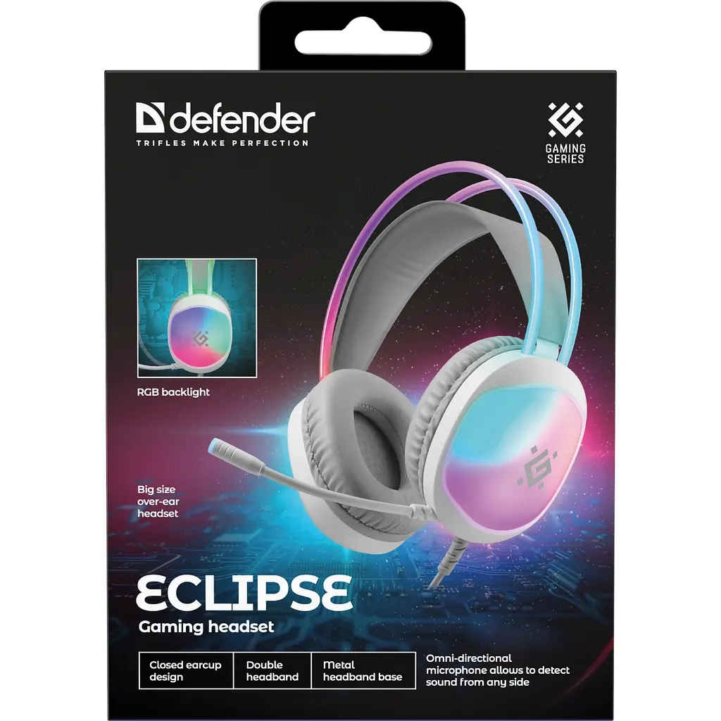 Гарнітура Defender Eclipse, USB, 2м, White - фото 11