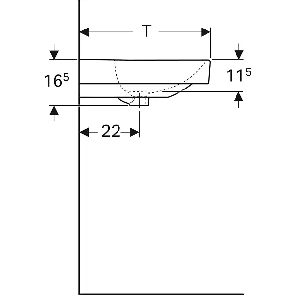 Раковина Geberit Smyle Square 90x48 500.251.01.1, Білий - фото 2
