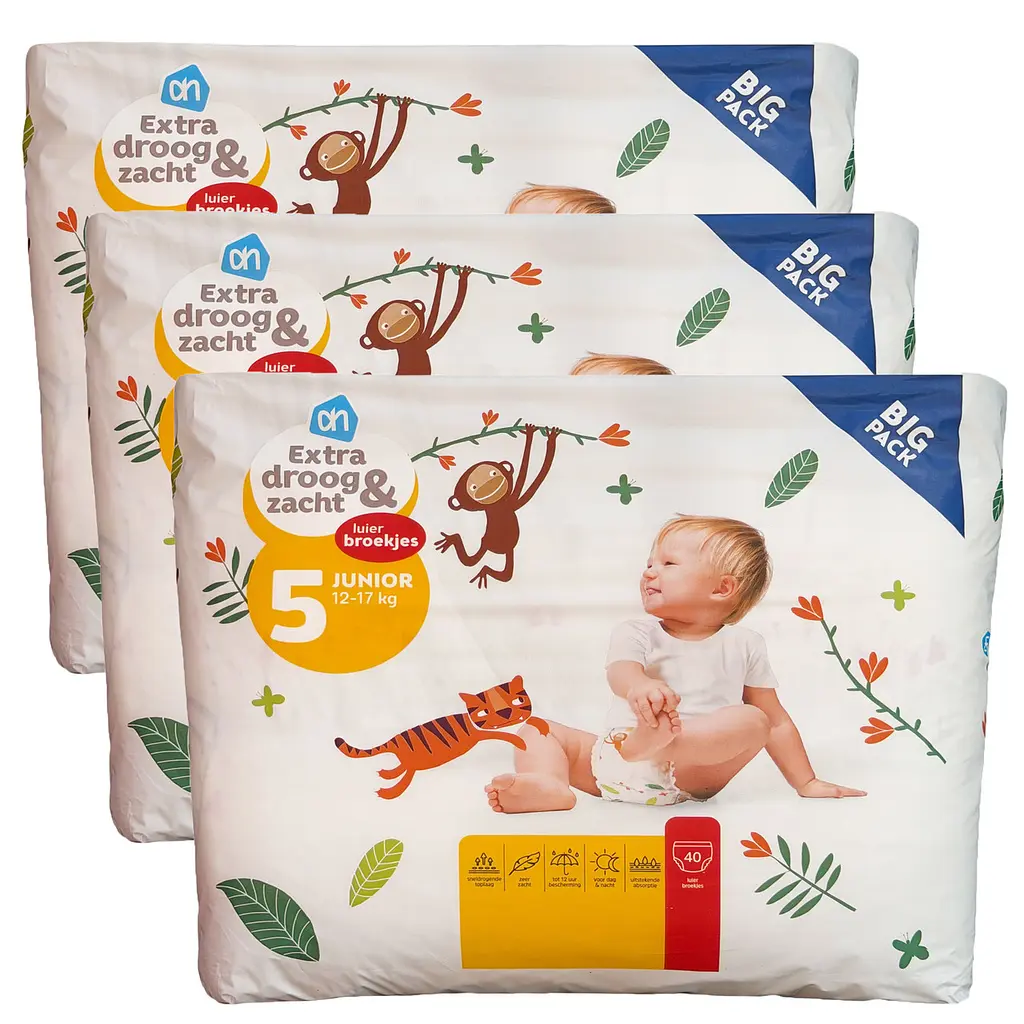Підгузки-трусики Albert Heijn (AH) Junior 5, (12-17 кг), 120 шт