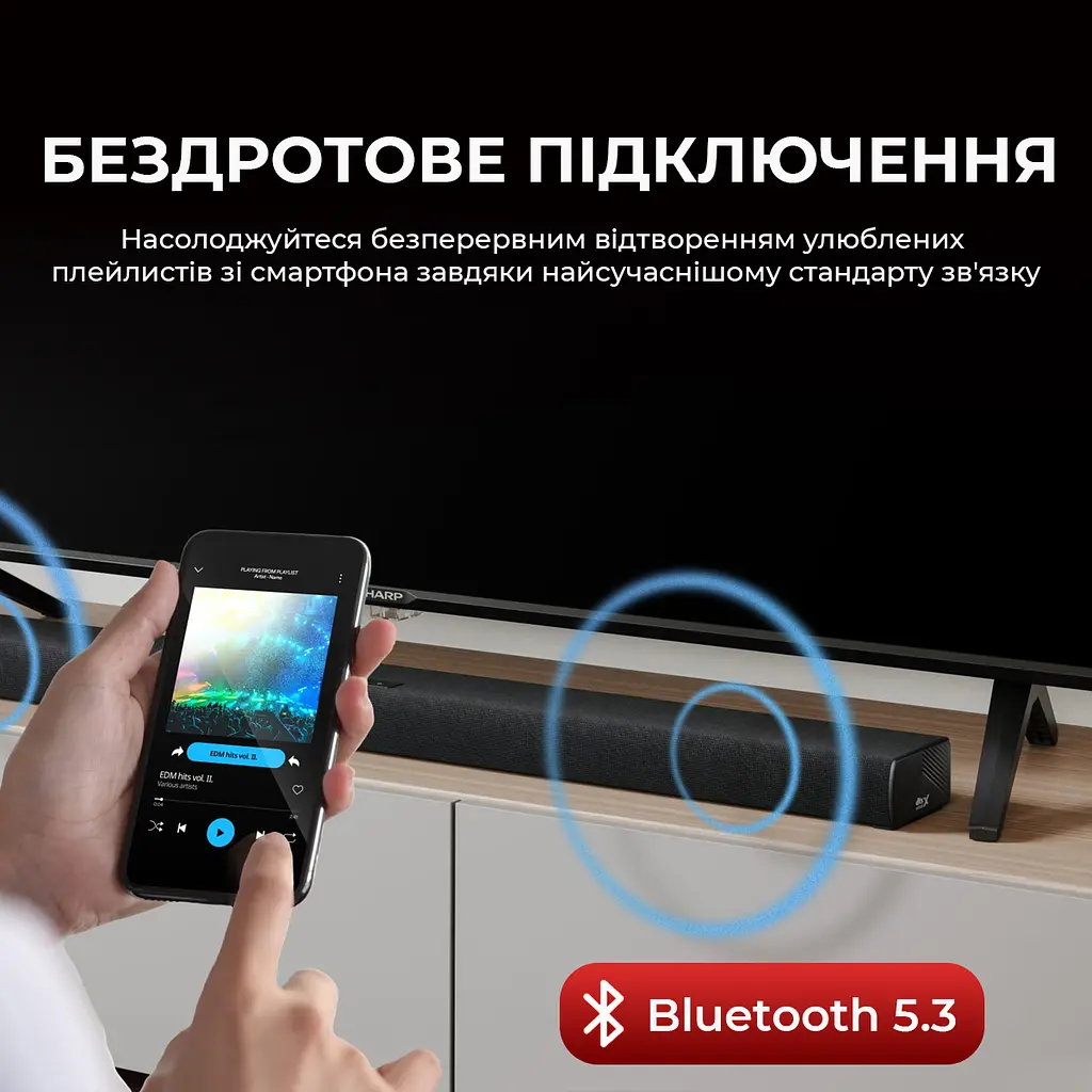 Саундбар Sharp HT-SBW320 Black - фото 4