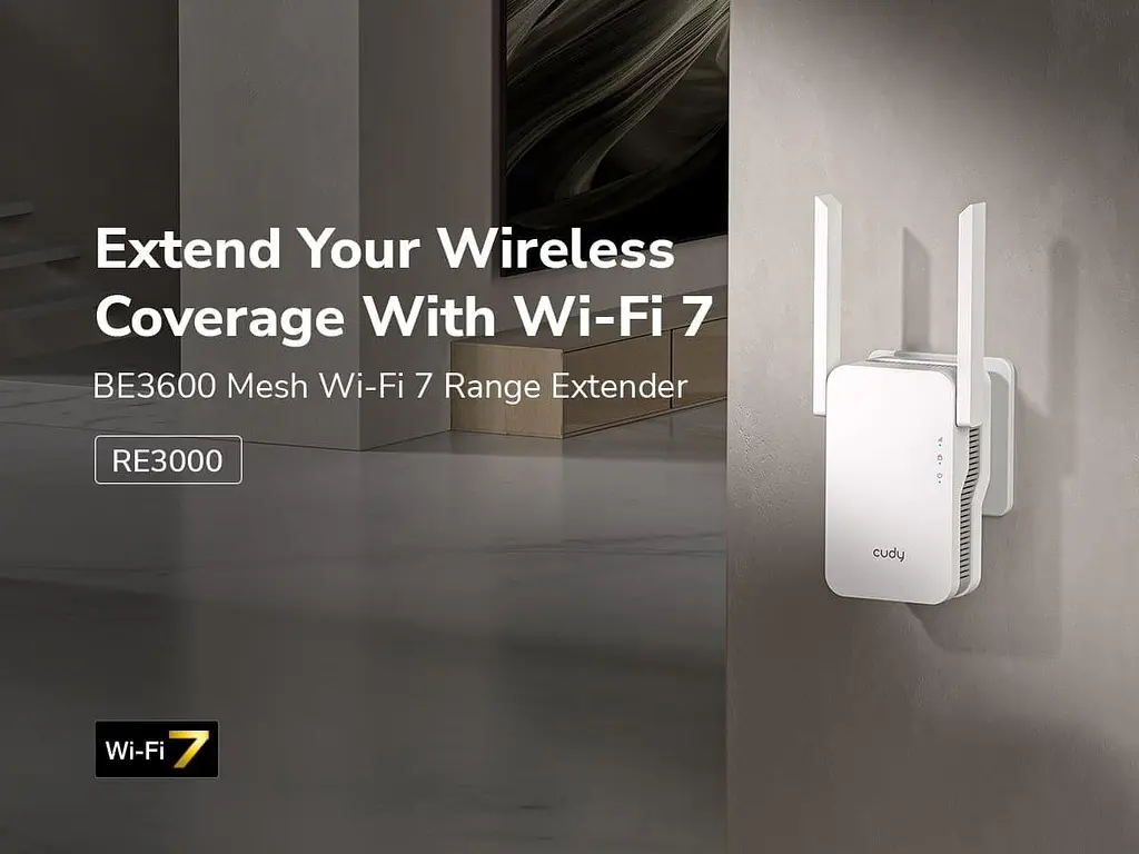 Точка доступу Cudy RE3000 BE3600 Wi-Fi 7 Mesh Repeater (RE3600) - фото 10