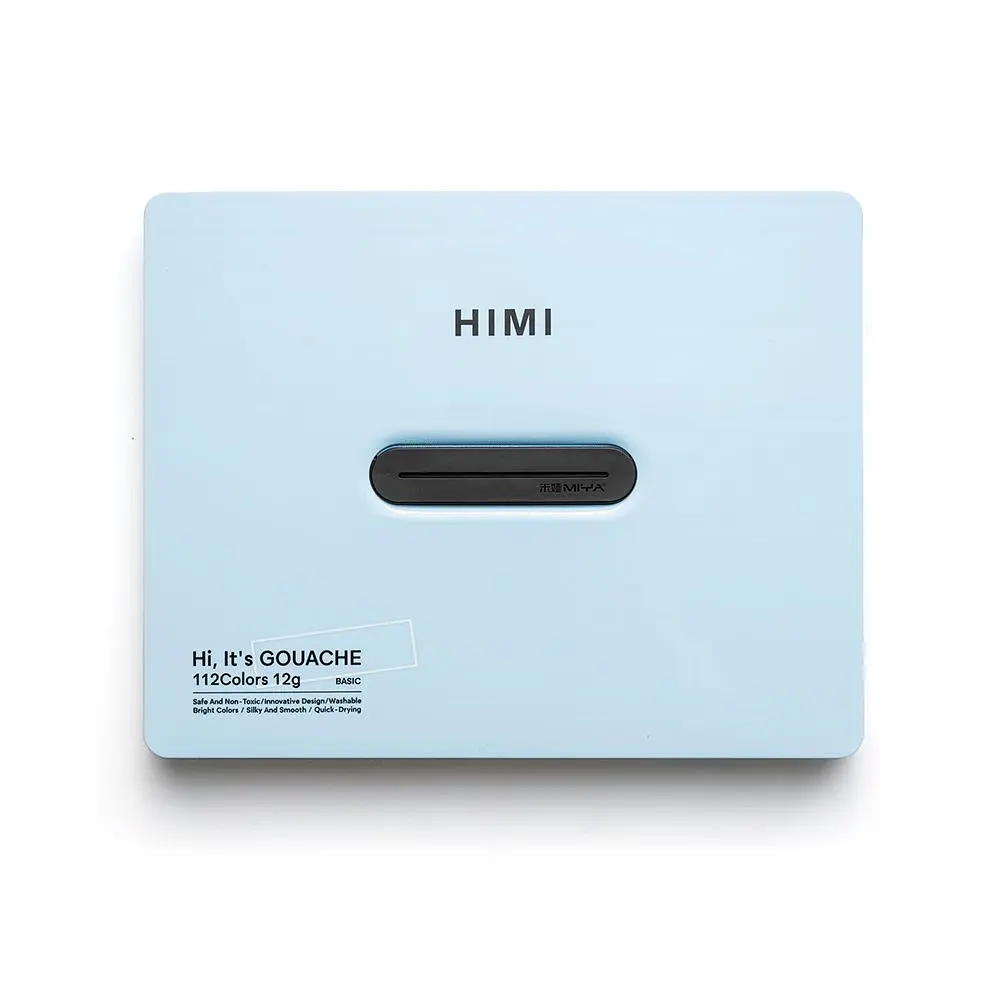 Набір гуашевих фарб HIMI Twin Cup 112x12 мл, блакитний пластиковий пенал (6976939680528) - фото 12