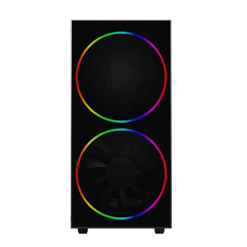Корпус GameMax Black Hole, без БЖ, Midi Tower, ATX / Micro ATX / Mini ITX, USB 3.0, USB 2.0, 2x200 мм LED, 421x210x460 мм, 0.5 мм, 5.9кг - фото 3