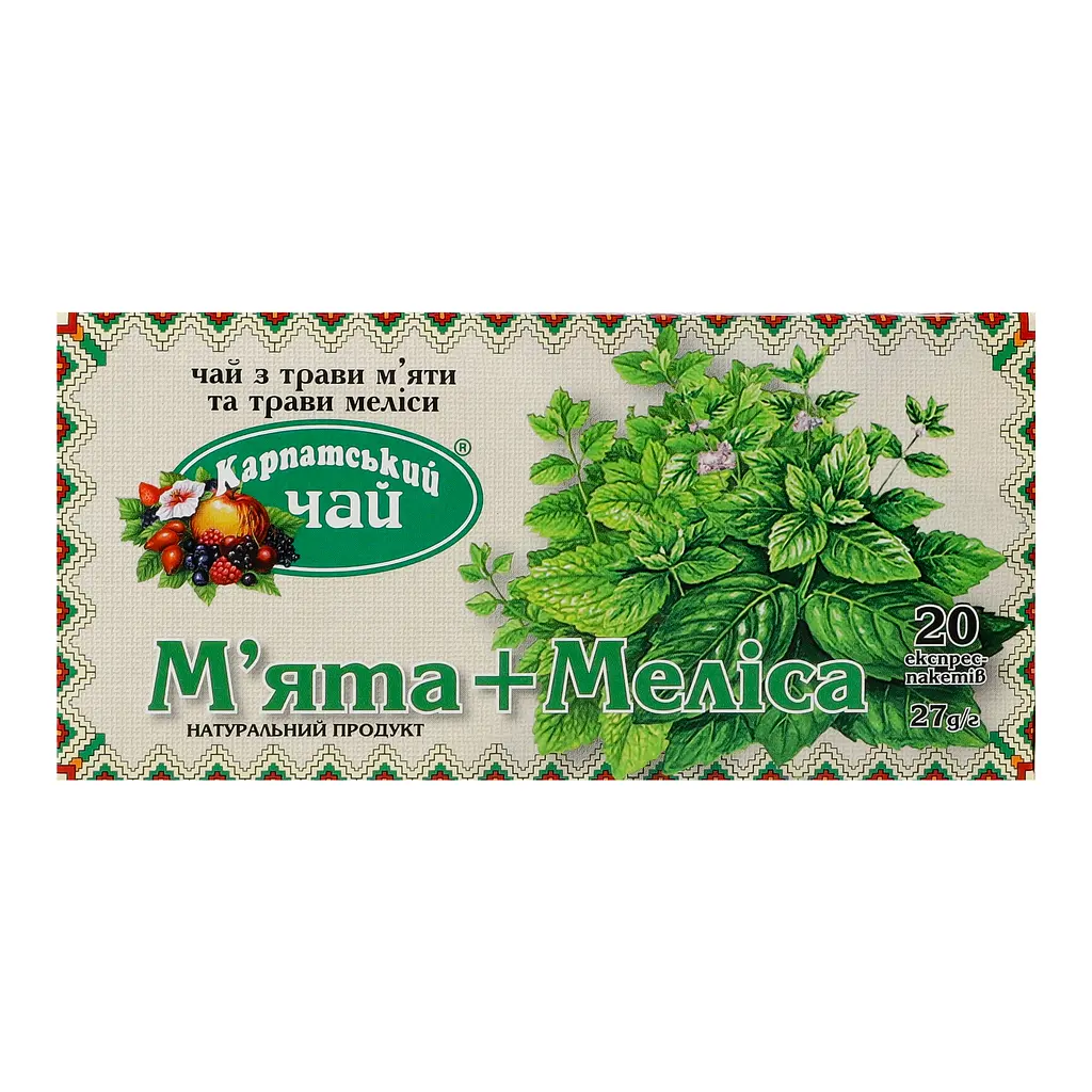 Чай Карпатський Чай М'ята + Меліса 27 г (20 шт. x 1.35 г) - фото 2