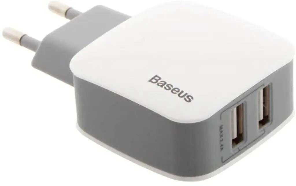 Сетевое зарядное устройство Baseus Letour Dual 2.4A/2USB White - фото 3