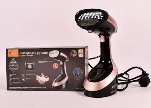 Отпариватель ручной Bitek BT-1158 паровой ручной утюг щетка для одежды штор 1600 Вт Черный - фото 6