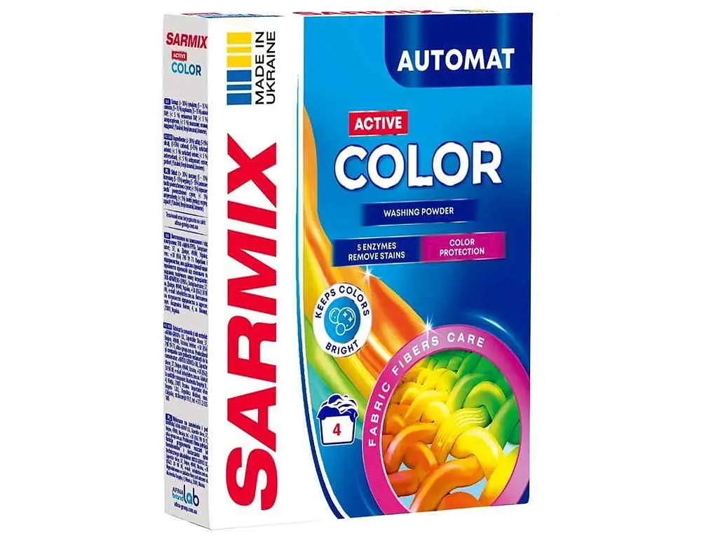 Пральний порошок SARMIX 300 г авт/руч Active Color