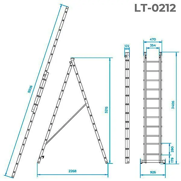 Драбина Intertool LT-0212 [140438] - фото 3