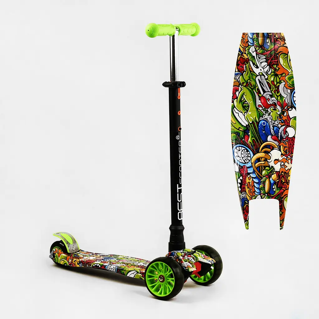 Самокат Maxi Best Scooter 59х15х30 см Різнобарвний 000231325 - фото 2