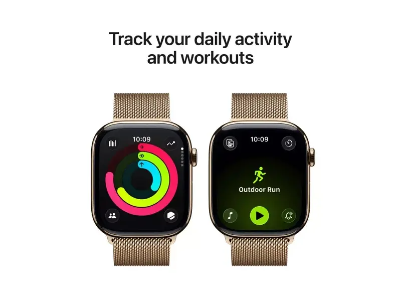 Смарт-годинник Apple Watch Series 11 GPS + Cellular 46mm Gold Tit. Case w. Gold Milanese Loop - S/M (MFD74) - фото 5