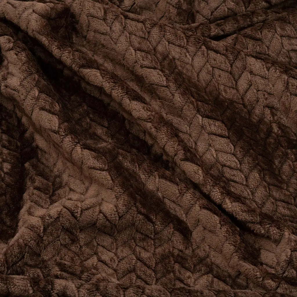 Плед Ardesto Jacquard Braid 200х220 см 100% полиэстер коричневый pbe0050429 - фото 4