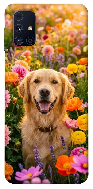 TPU чохол Demsky Flowery labrador для Samsung Galaxy M31s