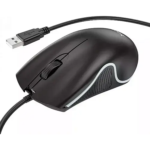 Миша Hoco GM19 Enjoy GaXiaoming luXiaominous wired mouse Black - фото 2