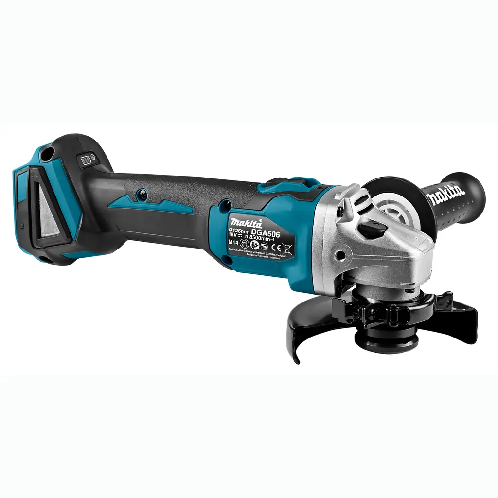 Шліфмашина кутова акумуляторна Makita DGA506Z (125 мм, 8500 об/хв, BL, LXT, без акумуляторів та зарядного пристрою) - фото 2