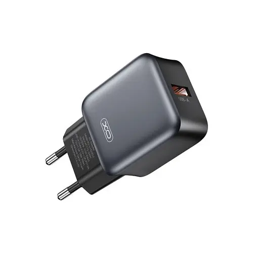 Сітчастий зарядний пристрій XO L152(EU) QC18W 1USB-A Fast Charger Чорний - фото 5