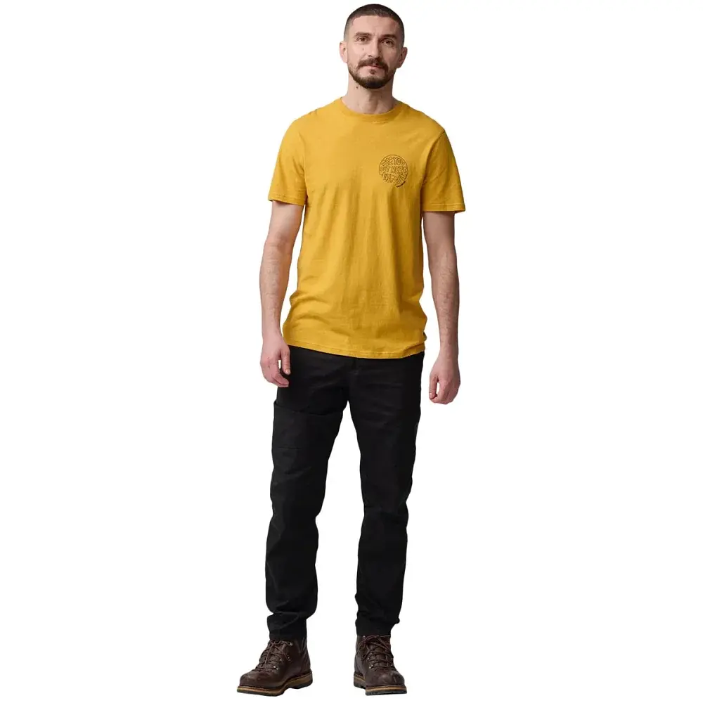 Футболка Fjallraven Hemp Blend Out Here T-shirt M L ochre - фото 5
