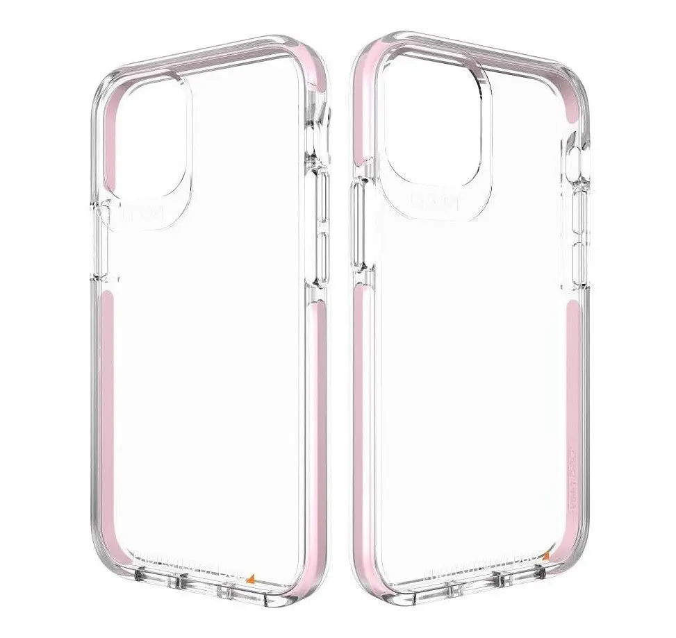 Протиударний прозорий чохол Gear4 Piccadilly D3O для iPhone 12 Mini (5.4") Pink + Transparent - фото 8