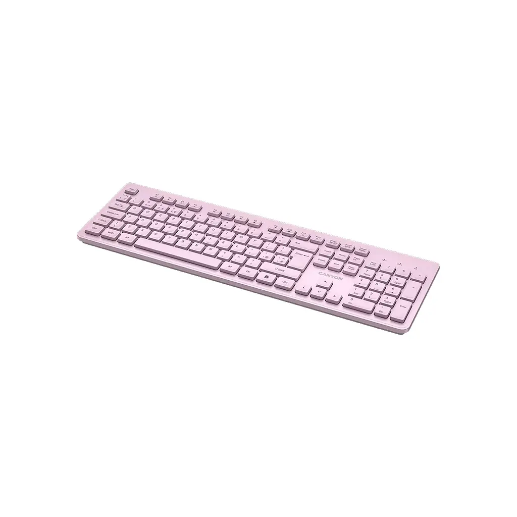 Клавіатура Canyon HKB-W01 Silent Wireless UA Pink (CNS-HKBW01P) - фото 2