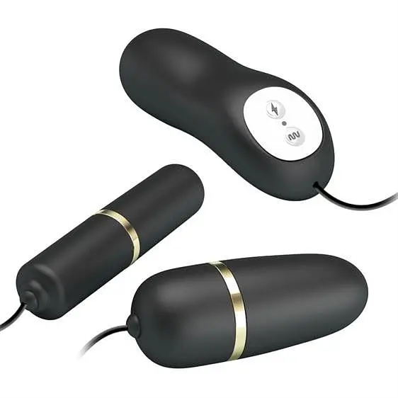 Віброкуля з віброяйцем та електростимуляцією Pretty Love Electric Stimulation Double Vibro Bullet - фото 4