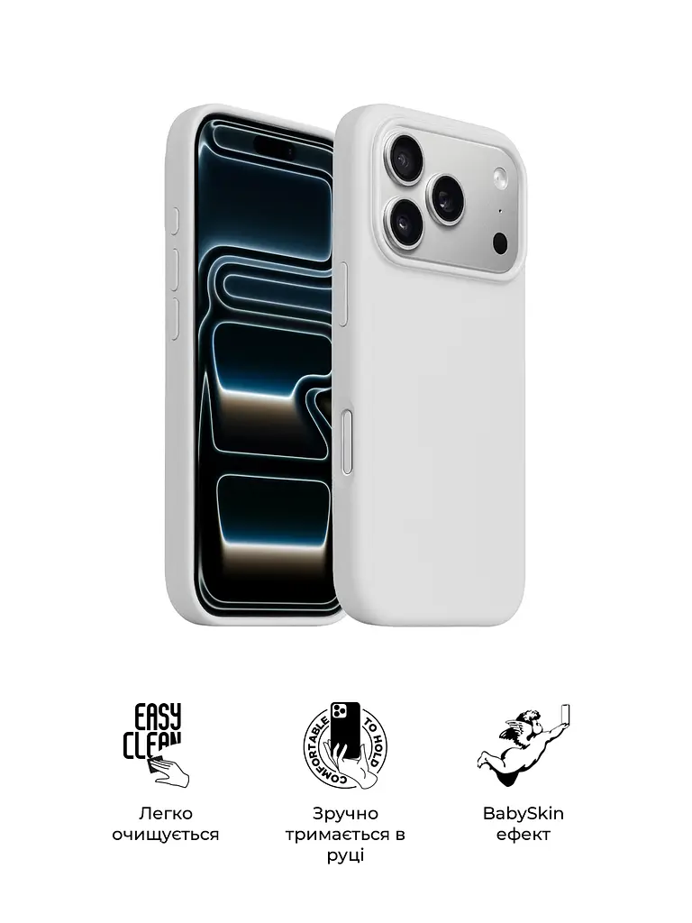 Силиконовый чехол с MagSafe для Apple iPhone 17 Pro, ICON2 MagCase, белый, противоударный, панель с мягкой подкладкой, защита всего корпуса, поддержка беспроводной зарядки, совместим с защитными стеклами и пленками, ArmorStandart (ARM86678) - фото 3
