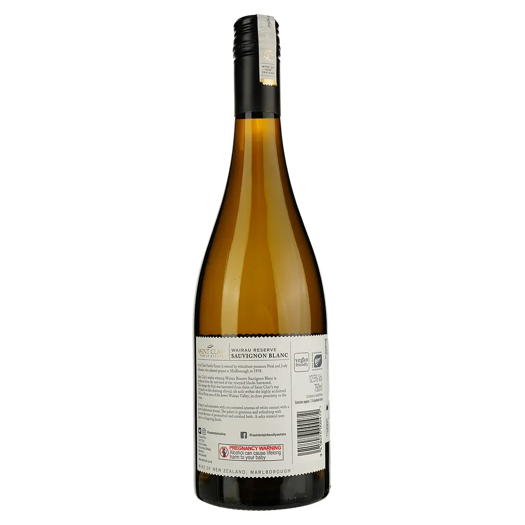 Вино Saint Clair Sauvignon Blanc Wairau Reserve Saint Clair, белое, сухое, 0,75 л - фото 2