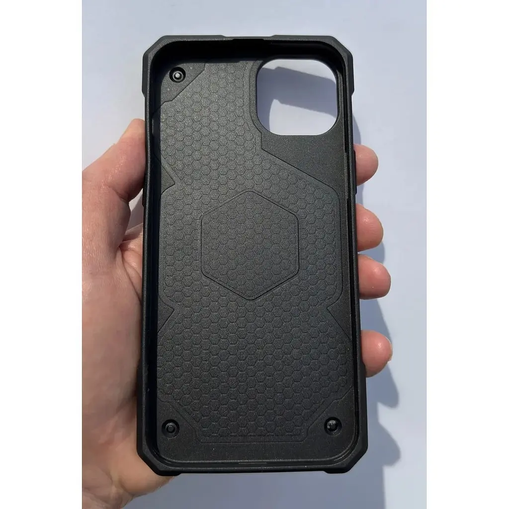 Оригинальный противоударный чехол UAG Monarch Pro MagSafe Kevlar Silver для iPhone 15 Plus/14 Plus (114029113933) - фото 7