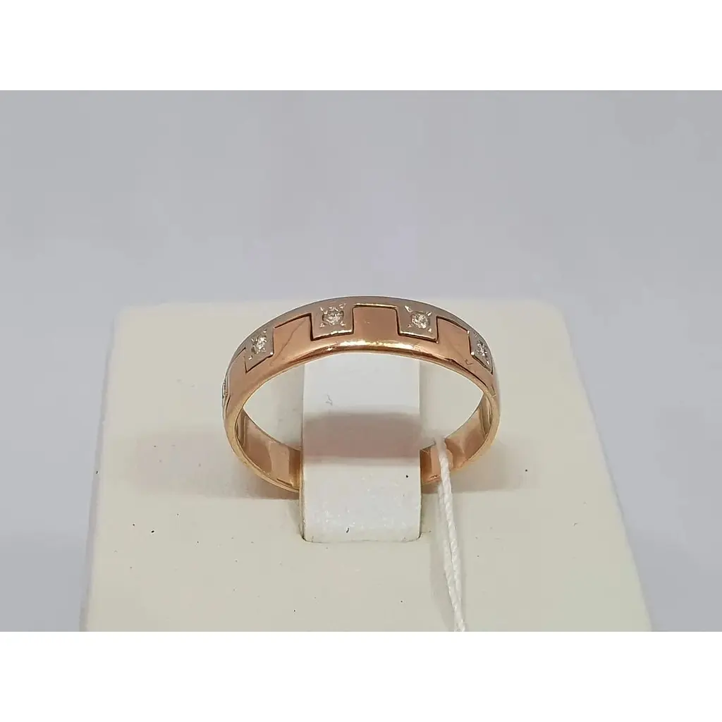 Золота обручка Гаразд з діамантами. 3021077 17 18,5 - фото 3