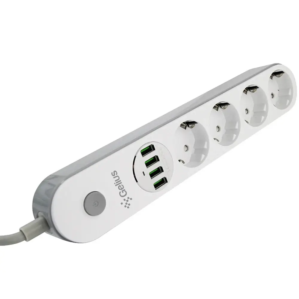 Удлинитель Gelius Pro PowerStrip G-Power GP-PS-001 4 ports 220 V/4 USB 3.4 A 2 m White - фото 3