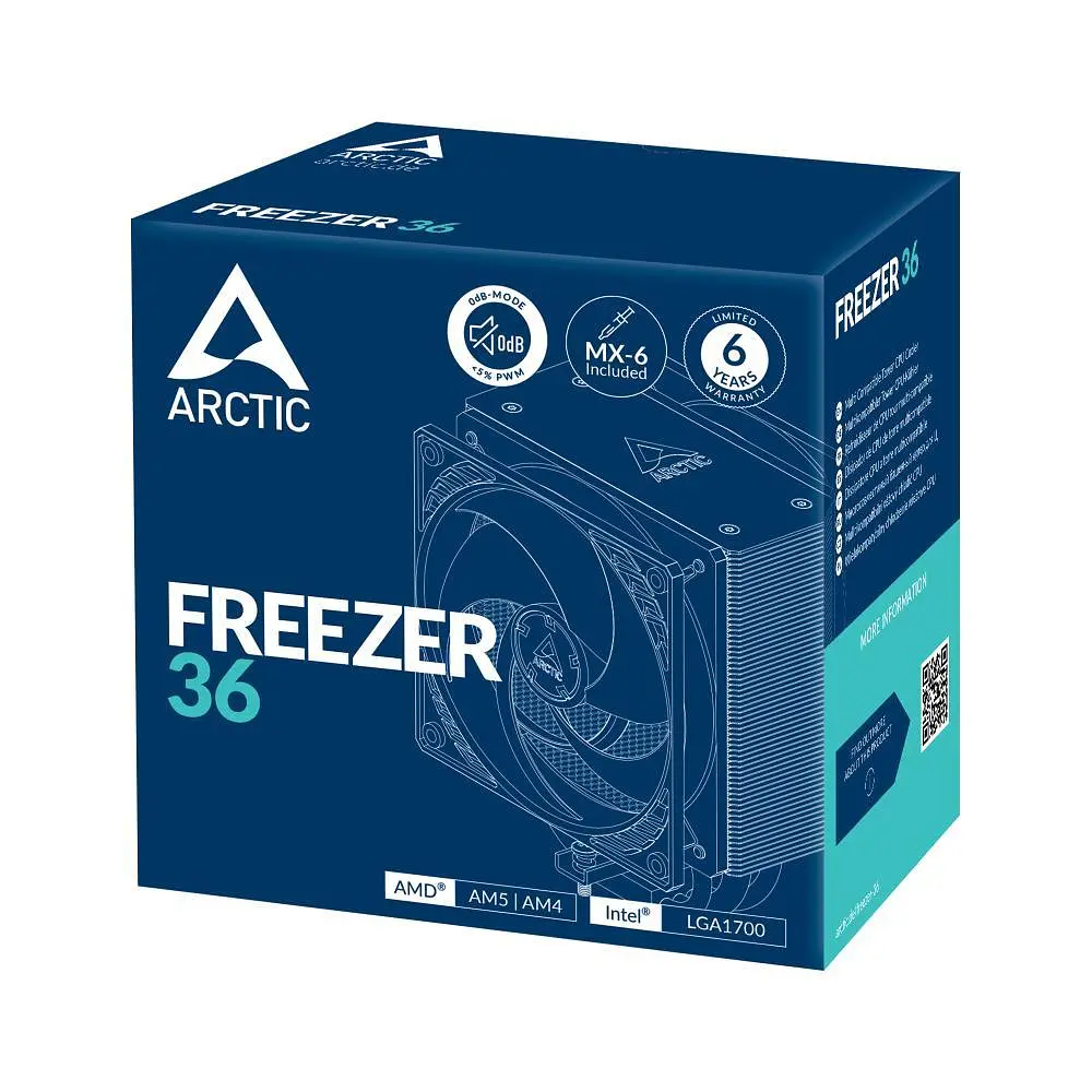 Система охолодження для комп’ютерного процесора Arctic Freezer 36 OEM AOCPU00010A Black - фото 6