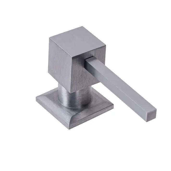 Дозатор миючого засобу Rea nickel brushed 330 мл квадратний BAT-05012, Никель - фото 2